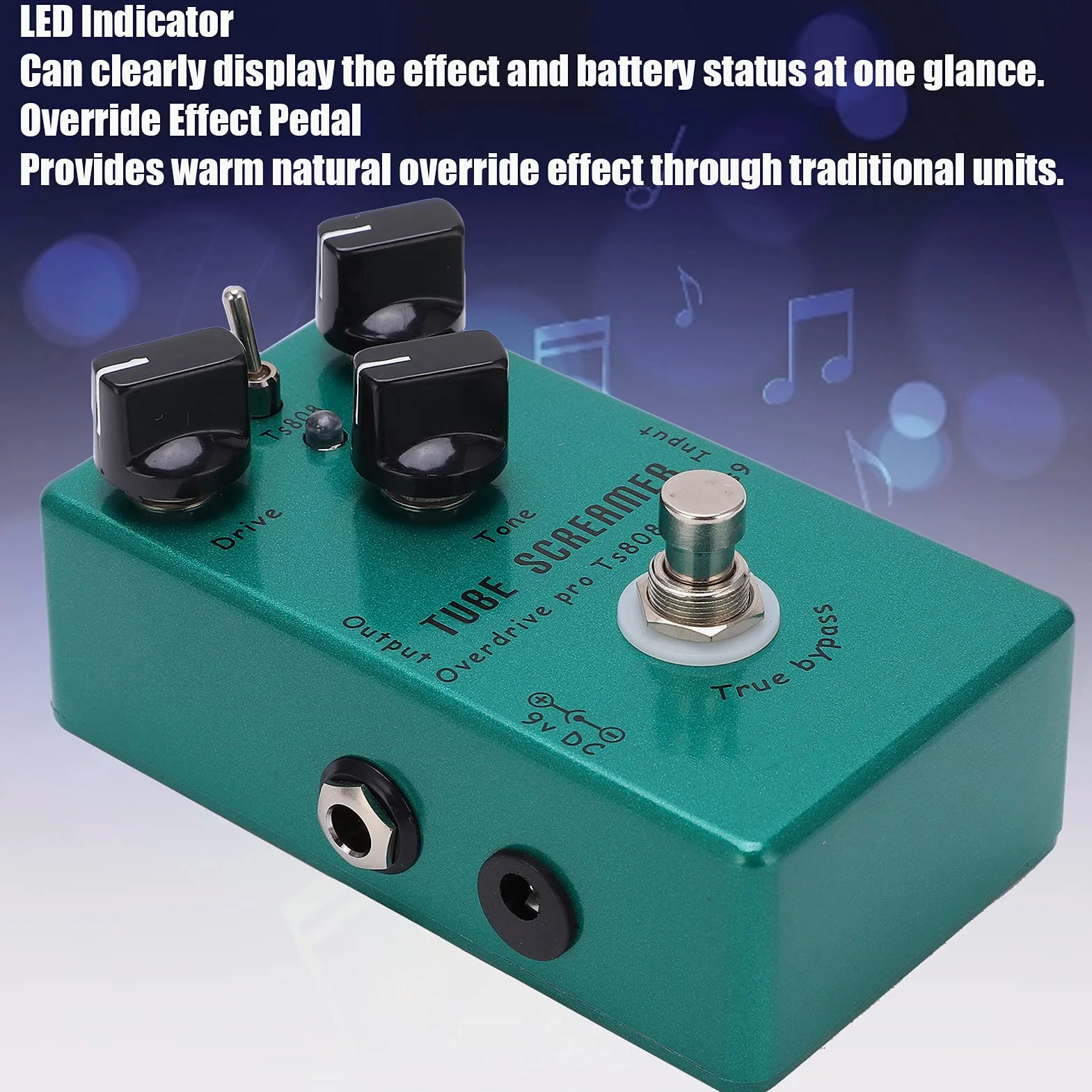 efektów gitarowych, Tube Screamer Efekty Pedały Łatwa instalacja LED Overdrive do gry (Ręczny efekt przeciążenia TUBE SCREAMER)