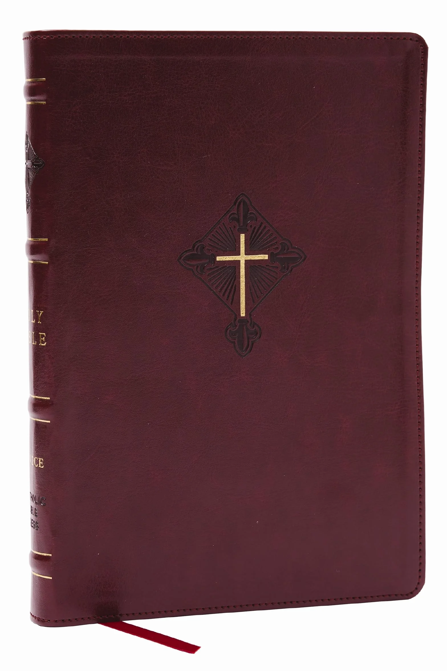 Rsv2ce, Thinline Large Print Catholic Bible, Crimson Leathersoft, Comfort Print: Revised Standard Version, Second Catholic Edition, Crimson, ... Bible, Comfort Print, Maps, 1 Ribbon Marker