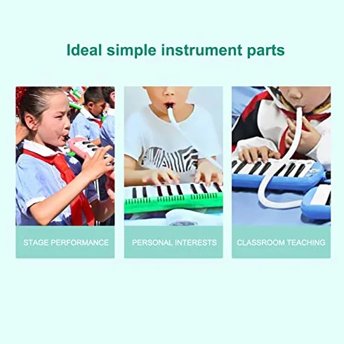 Alomejor 57 cm tuba Melodica przenośny ustnik melodika zestaw rurkowy do 32 kluczy i 37 kluczy pianina zamiennik tuby