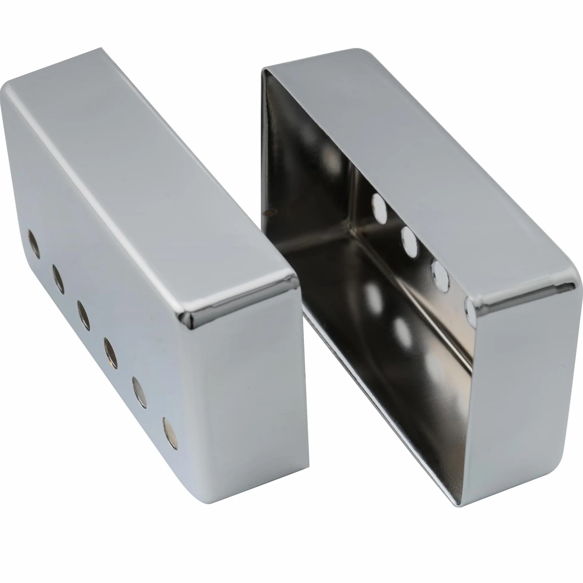Musiclily 52 mm metalowe osłony na przetworniki Humbucker Bridge Pickup do gitary elektrycznej, chromowane (2 sztuki)