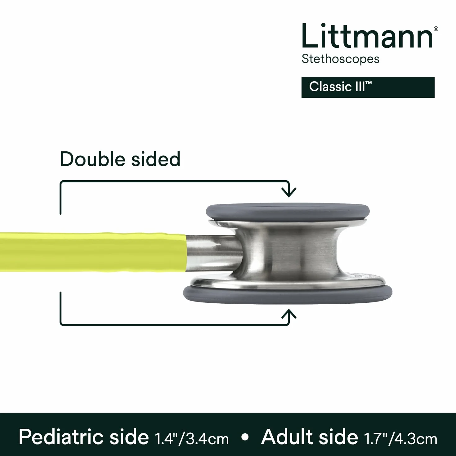 3M Littmann Classic III Stetoskop, 5839, limonkowy