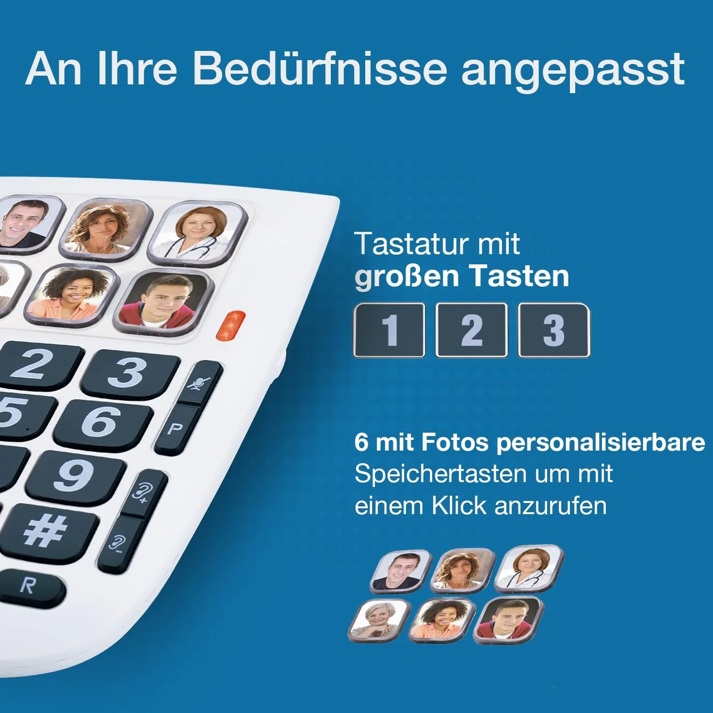 Alcatel T Max 10 Telefon Przewodowy dla Seniorów, Biały