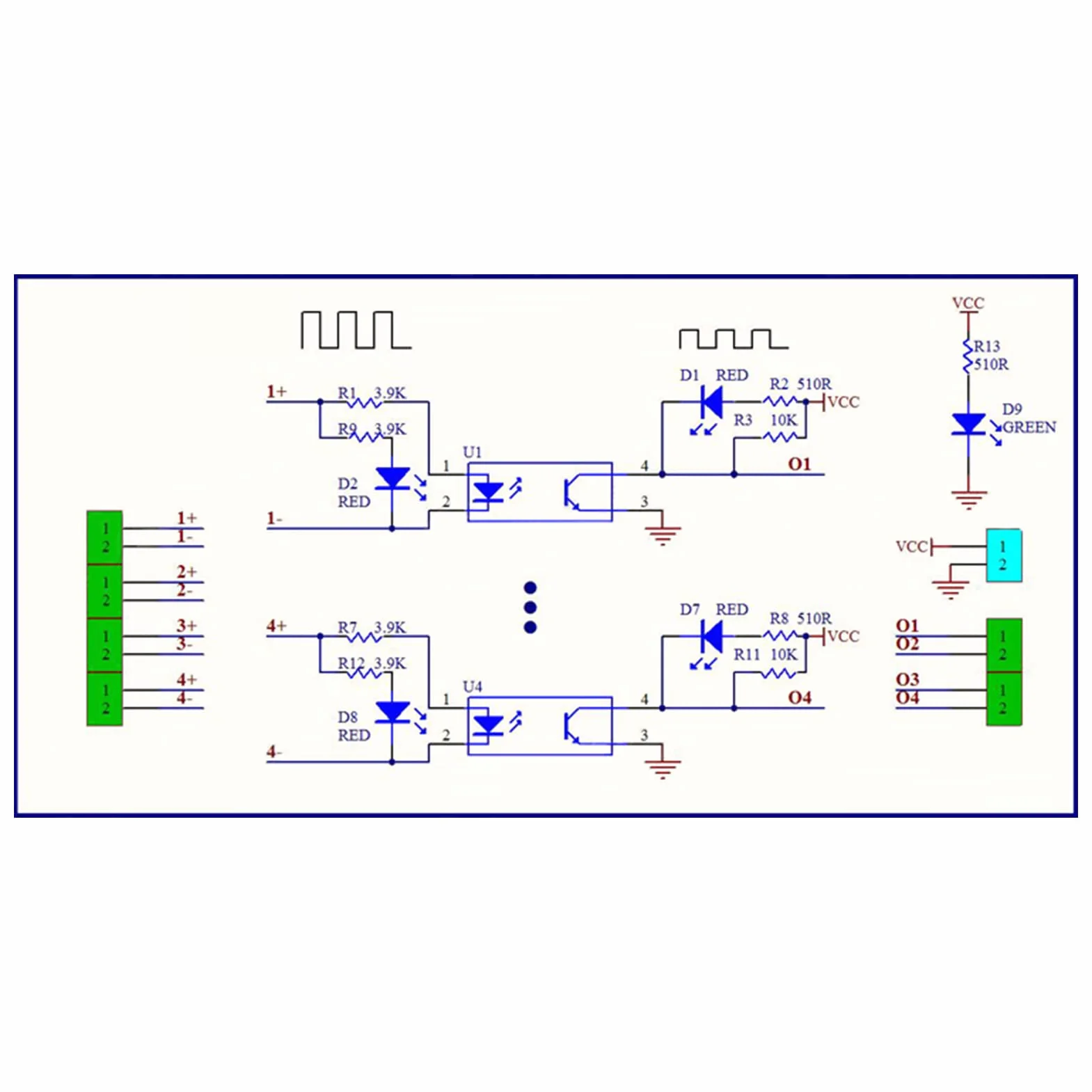 4-kanałowy Izolator Transoptorowy Moduł Konwertera Sygnału PLC PNP NPN na PNP 24V do 5V