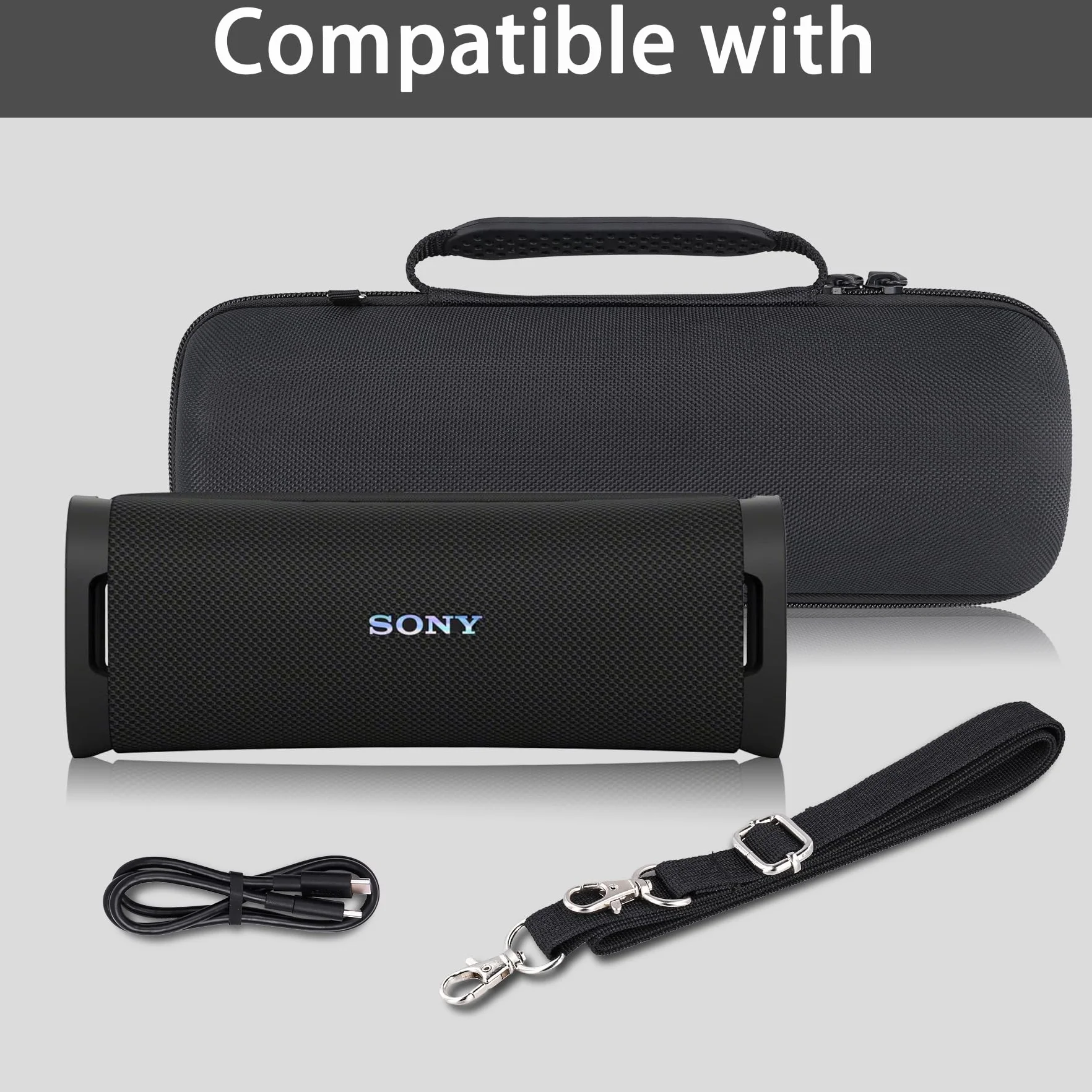 co2CREA Twardy futerał ochronny do Sony ULT FIELD 1 bezprzewodowy przenośny głośnik Bluetooth, tylko etui