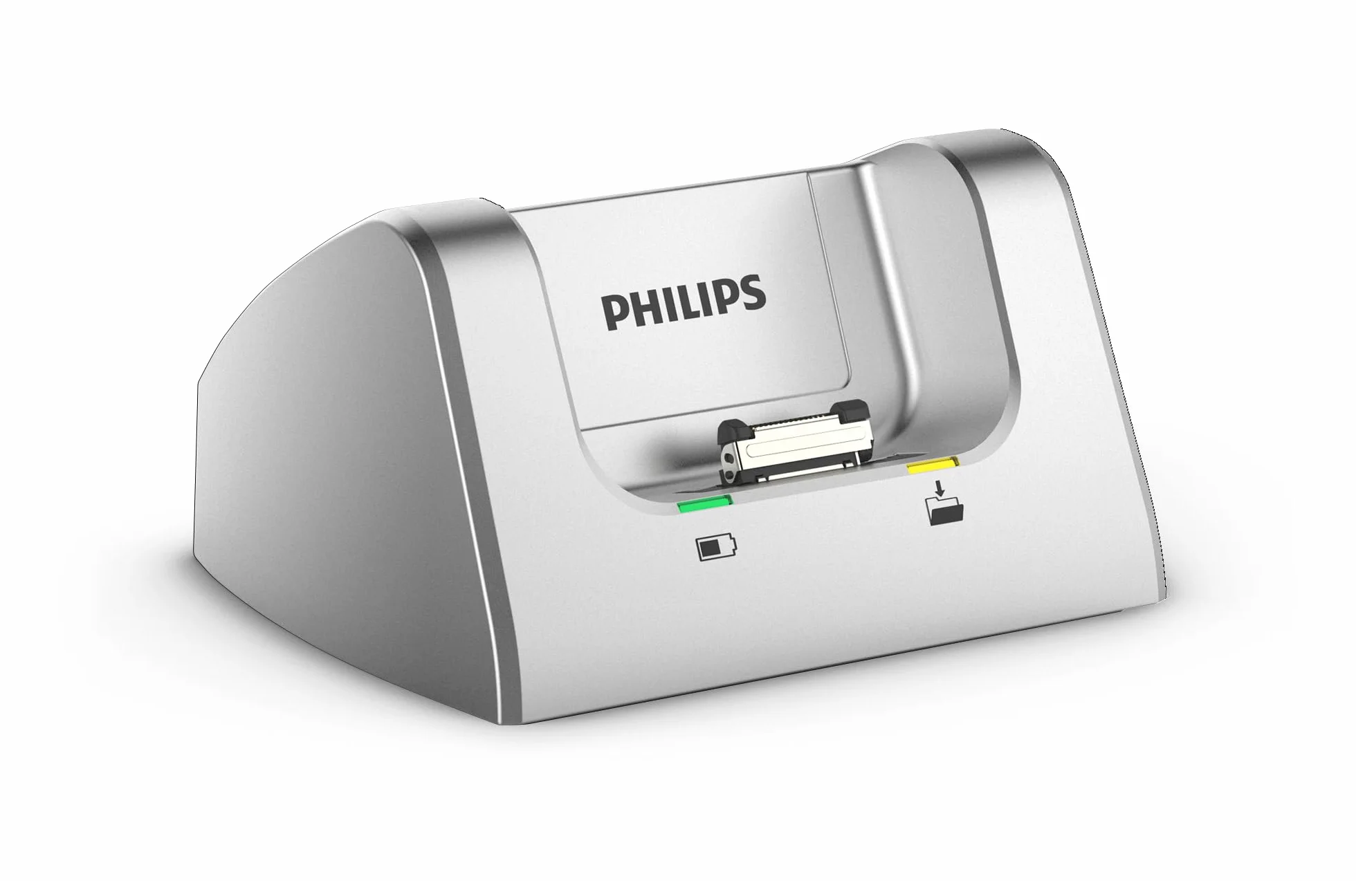 Philips ACC8120 stacja dokująca do dyktafonów cyfrowych Philips serii DPM8xxx, DPM7xxx, DPM6xxx, srebrna
