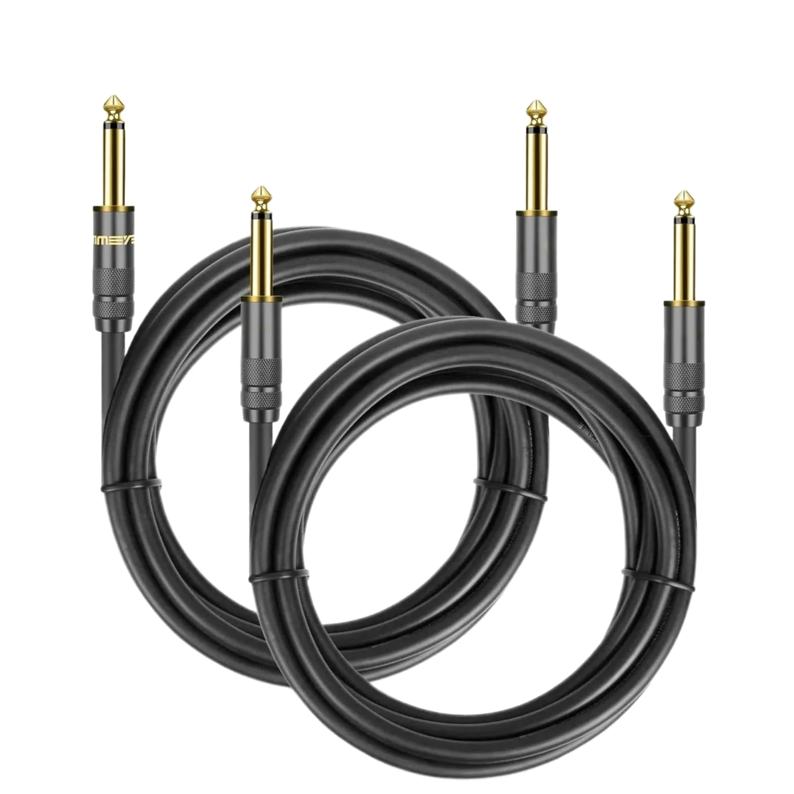 1/4-calowy Prosty Kabel Instrumentalny 6,35 Mm Do 6,35 Mm Stereo Profesjonalny Kabel Gitarowy Do Wzmacniacza Gitarowego I Klawiatury(Pack of 2,5m)