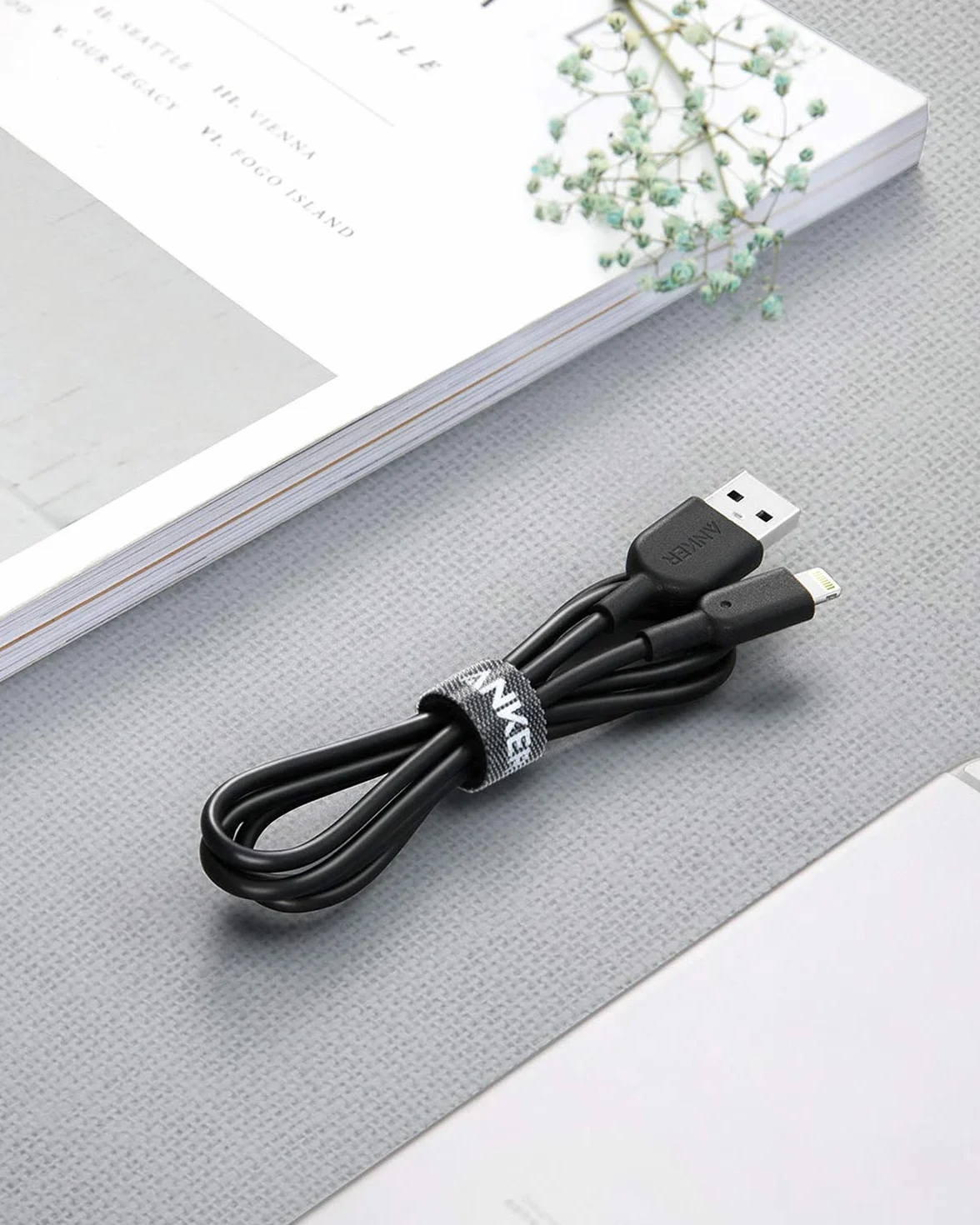 Kabel do ładowarki Anker iPhone, PowerLine II Lightning Cable (3ft / 0.9m), prawdopodobnie najbardziej wytrzymały kabel na świecie, certyfikat MFi dla iPhone 14/13/12/11/X/XR/XS/8/7/6, czarny
