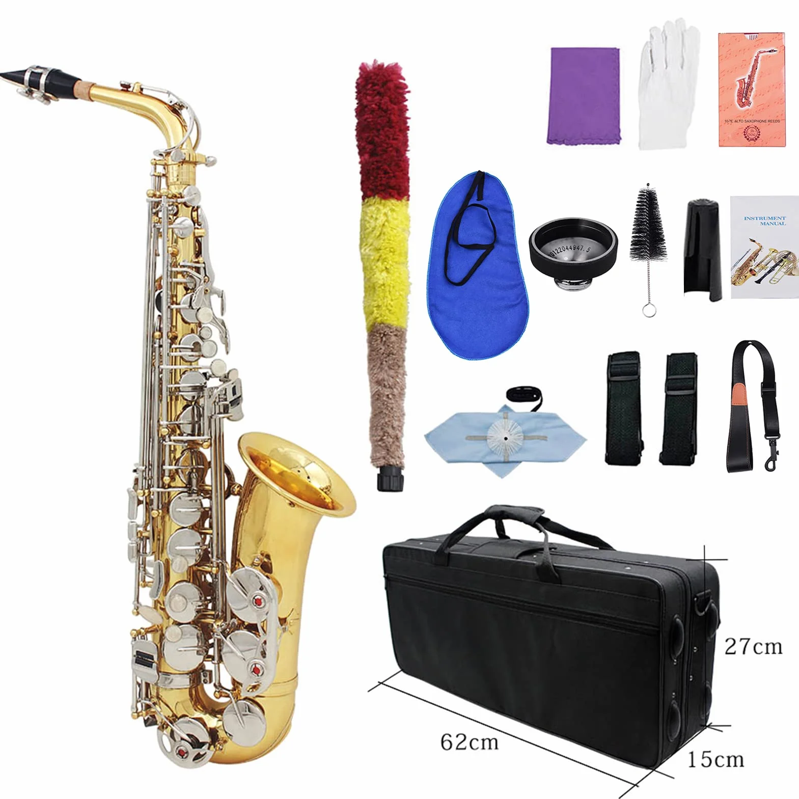 Btuty Saksofon altowy błyszczący mosiądz grawerowany Eb E-Flat naturalna biała muszla przycisk instrument dęty z etui wyciszone rękawice ściereczka do czyszczenia szczotka do paska