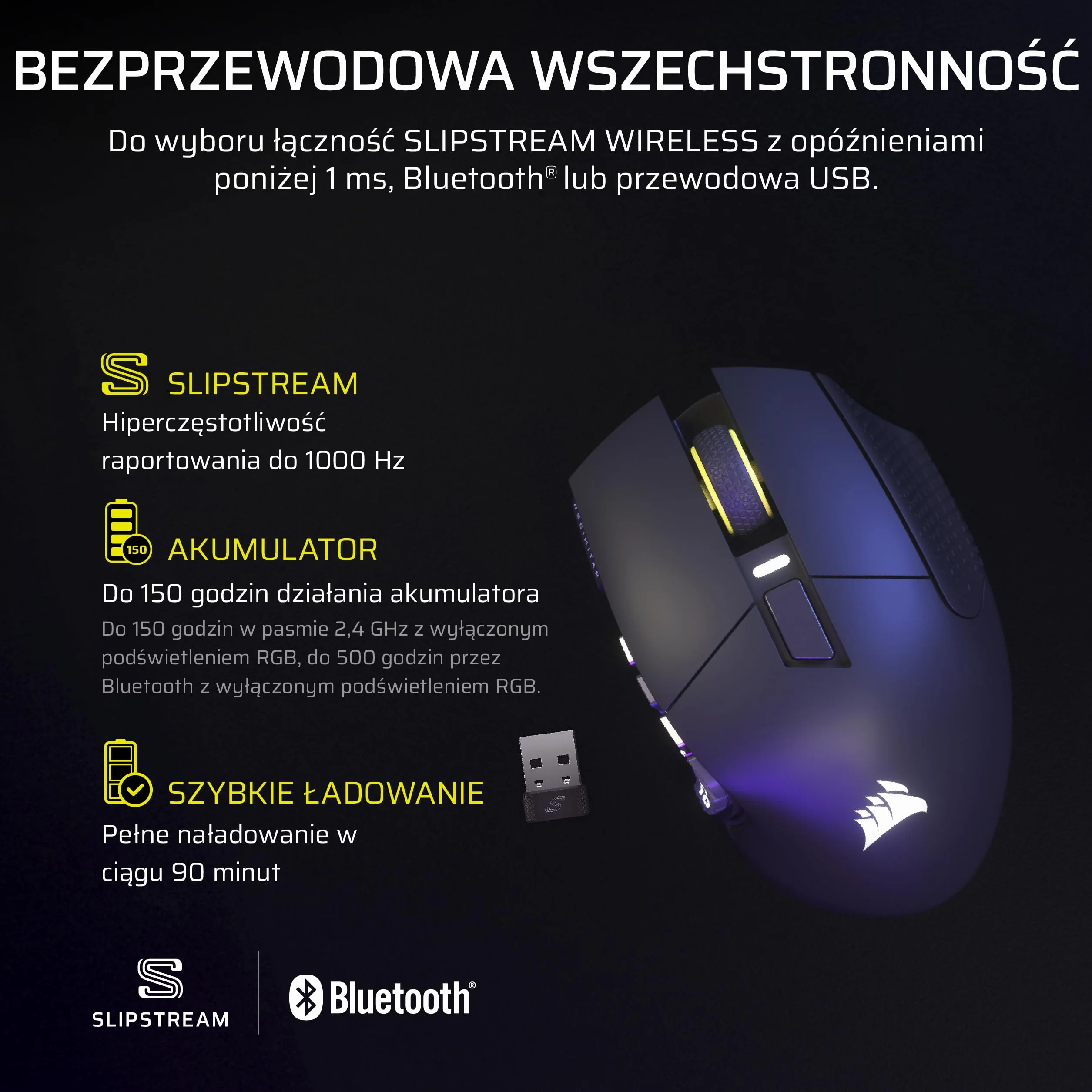 Corsair SCIMITAR ELITE WIRELESS SE MMO mysz do gier komputerowych – 33 000 DPI, 16 programowalnych przycisków, suwak klawiszy, Elgato Virtual Stream Deck, sondowanie 1000 Hz, bateria do 150 godzin | 33 000 DPI, 16 programowalnych przycisków, suwak klawisz