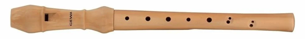 GEWA 700190 C-Sopran Blockflöte Natura barocke Griffweise mit Tasche,Wischer,Grifftabelle