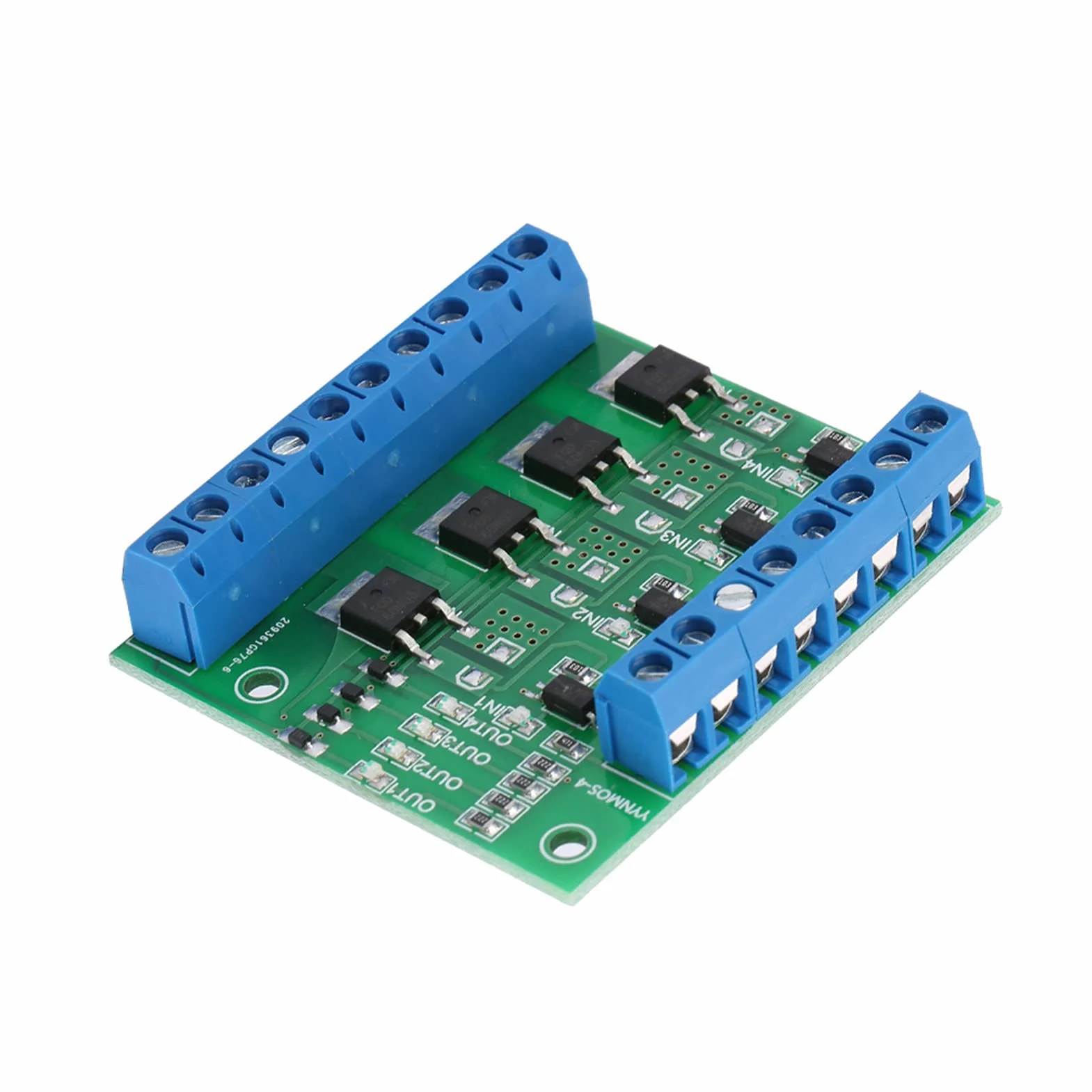 Płyta Mosfet, 8 Kanałów, Płyta Mosfet Yctze, 8 Kanałów PWM 4-kanałowy moduł MOS FET Wzmacniacz PLC Płytka Drukowana moduł Sterownika 3-20 V do 3.7-27VDC 10A