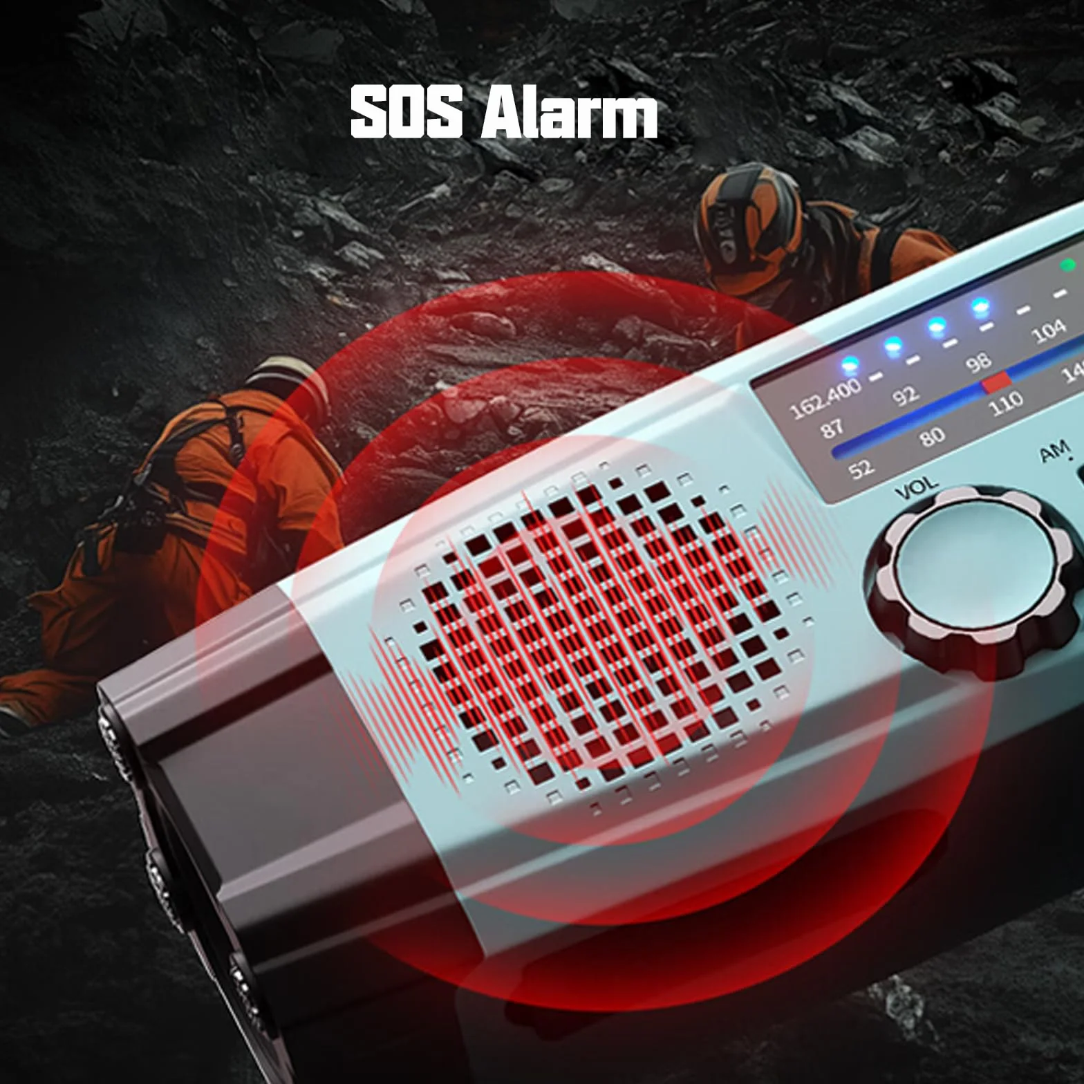 Radio Awaryjne, 2000mAh Radio na Korbkę ładowarka Słoneczna Power Bank Radios USB AM/FM z Alarmem SOS Latarka Małe Radiotelefon Kieszonkowe do Użytku Wewnątrz, Zewnątrz Kempingu
