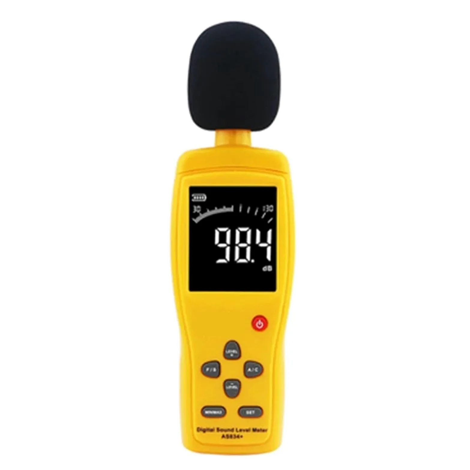 Czujnik hałasu INTELIGENTNY CZUJNIK AS834+ AS844+ Cyfrowy miernik poziomu dźwięku LCD Noisemeter 30-130dB Poziom hałasu Decybel Monitorowanie Tester Instrument | AS834 Plus