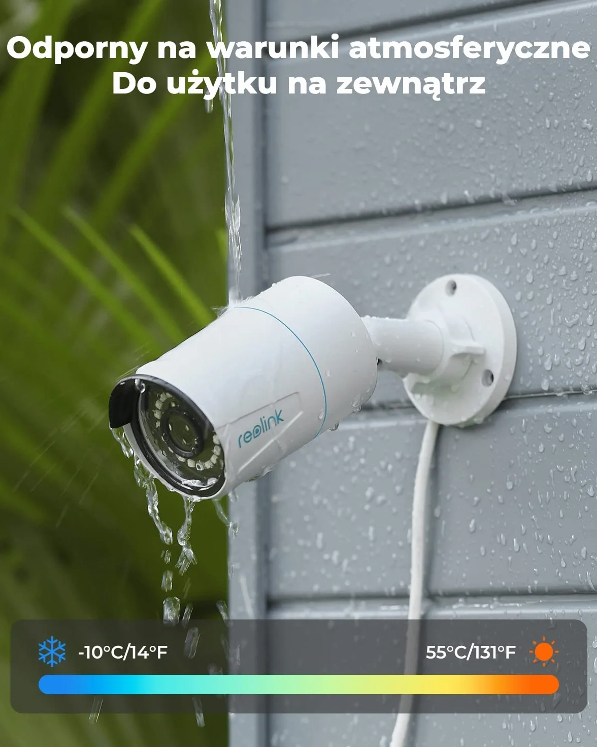 Reolink Inteligentna, Zewnętrzna Kamera Monitoringu PoE 5MP z Wykrywaniem Ludzi/Pojazdów, Pogodoodoprność IP66, Kamera CCTV IP z Slotem Karty microSD, Kamera Monitoringu z Nagrywaniem Audio RLC-510A