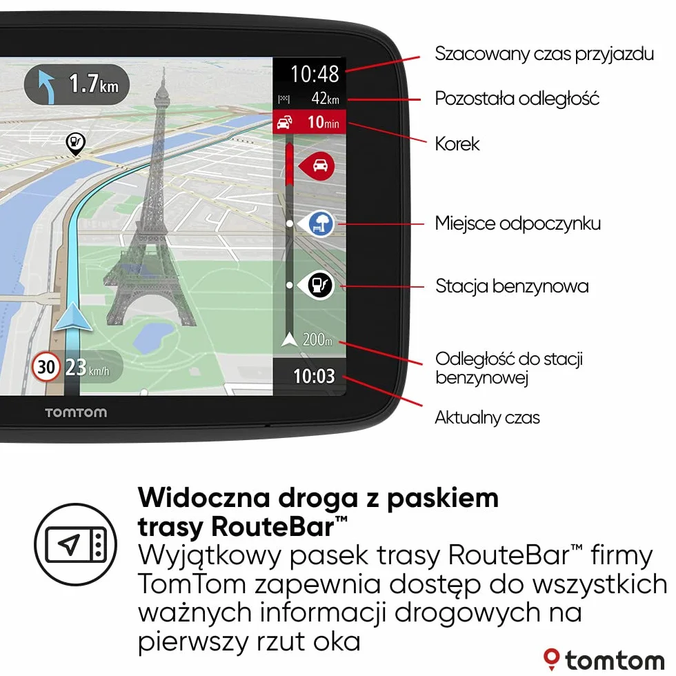 TomTom GO Navigator Nawigacja samochodowa (6-calowy ekran, aktualne informacje drogowe i ostrzeżenia o fotoradarach na okres próbny, mapy świata, aktualizacje przez sieć Wi-Fi)