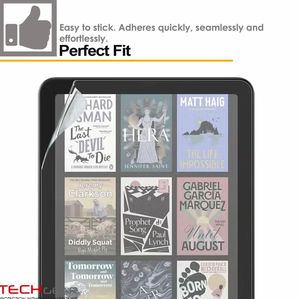 TECHGEAR 2-pak ochraniaczy ekranu do 17.8 cm Amazon Kindle Paperwhite/Signature/Paperwhite Kids/Kindle Colorsoft (wydanie 2024 / 12. generacji) CLEAR pełna osłona ekranu wyświetlacza LCD