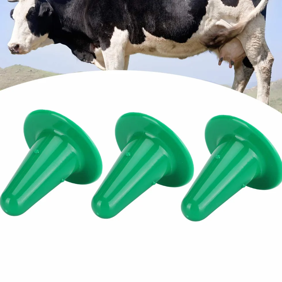 HEEPDD Fałszywe sutki krowy, 3 sztuki, tworzywo sztuczne, twarde sutki, owca, smoczki, sutki, małe zwierzęta, urządzenie do karmienia mlekiem, niebieski