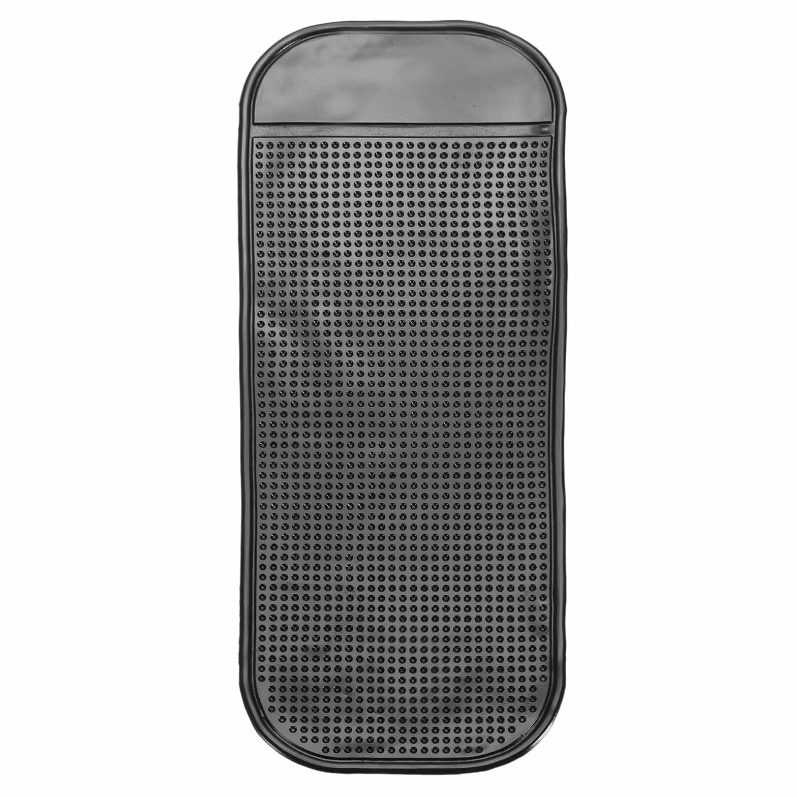 QUARKZMAN Mata antypoślizgowa na deskę rozdzielczą, 20 x 7 cm, uniwersalna, klejąca, nadaje się do prania, wielokrotnego użytku, antypoślizgowa mata na telefon, klucze, czarna