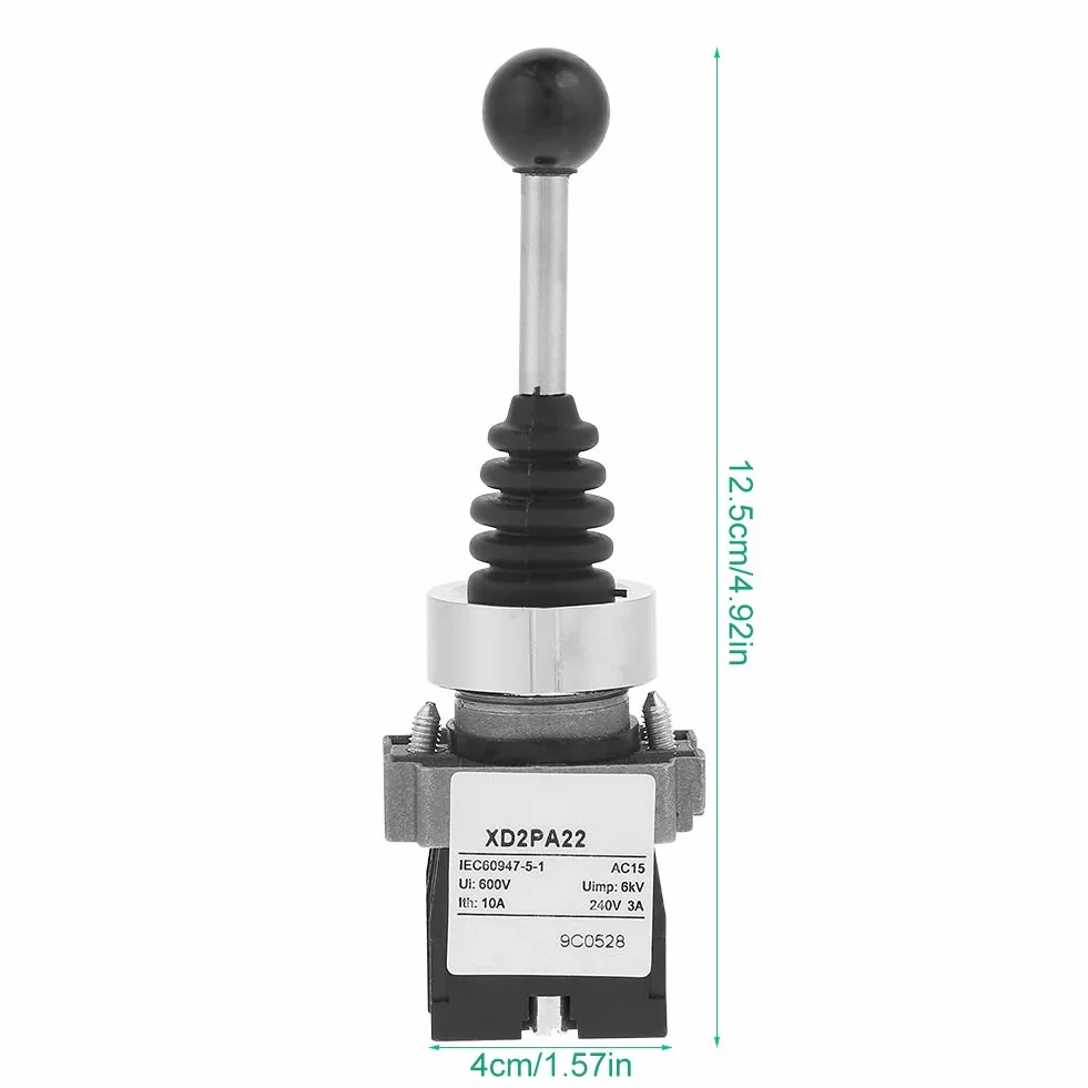Przełącznik joystick, 1 sztuka, Xd2pa2cr 2no 2-pozycyjne resetowanie sprężyny Momentan Joy Stick Joystick, zamiennik przełącznika przemysłowego