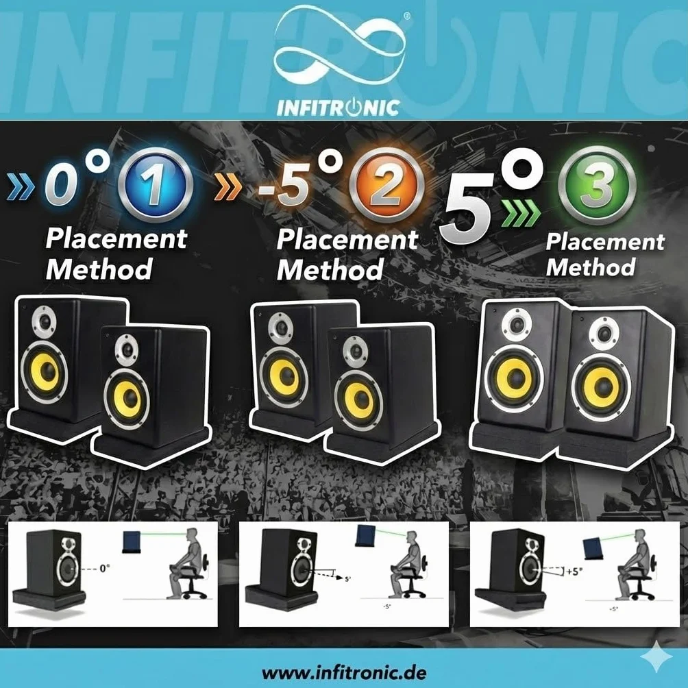 Infitronic - INSMA2633 podkładki izolacyjne do monitora studyjnego, 2 sztuki, 265 x 330 mm, 2 sztuki