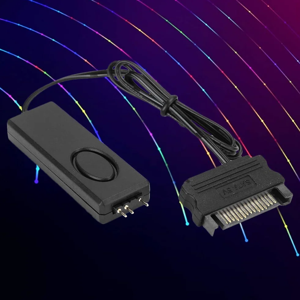 Pilot zdalnego sterowania RF, mini 3-pinowe złącze Argb, pilot zdalnego sterowania, 3-pinowy ARGB, pin SATA, kontroler ARGB 5 V, 3-pinowy kabel do kontrolera RGB, kontroler światła wentylatora