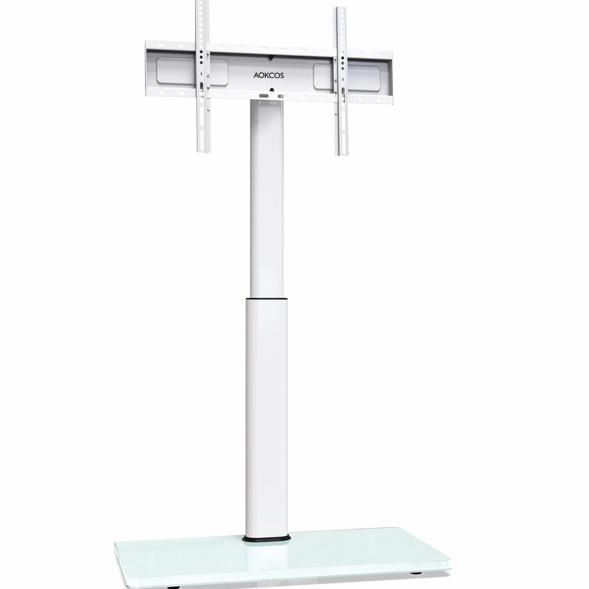 AOKCOS Stojak TV o wysokości do telewizorów 43-85 cali, uchylny, obrotowy, z regulacją wysokości, uniwersalny, maks. VESA 600x400 mm, 50 kg