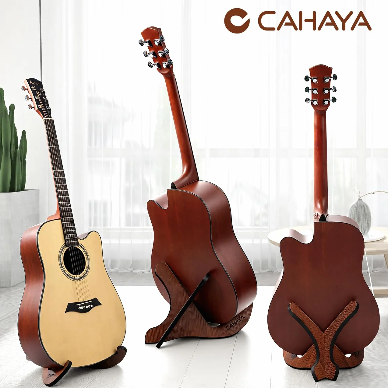 Cahaya Stojak na Gitarę, Kolor Drewna, L