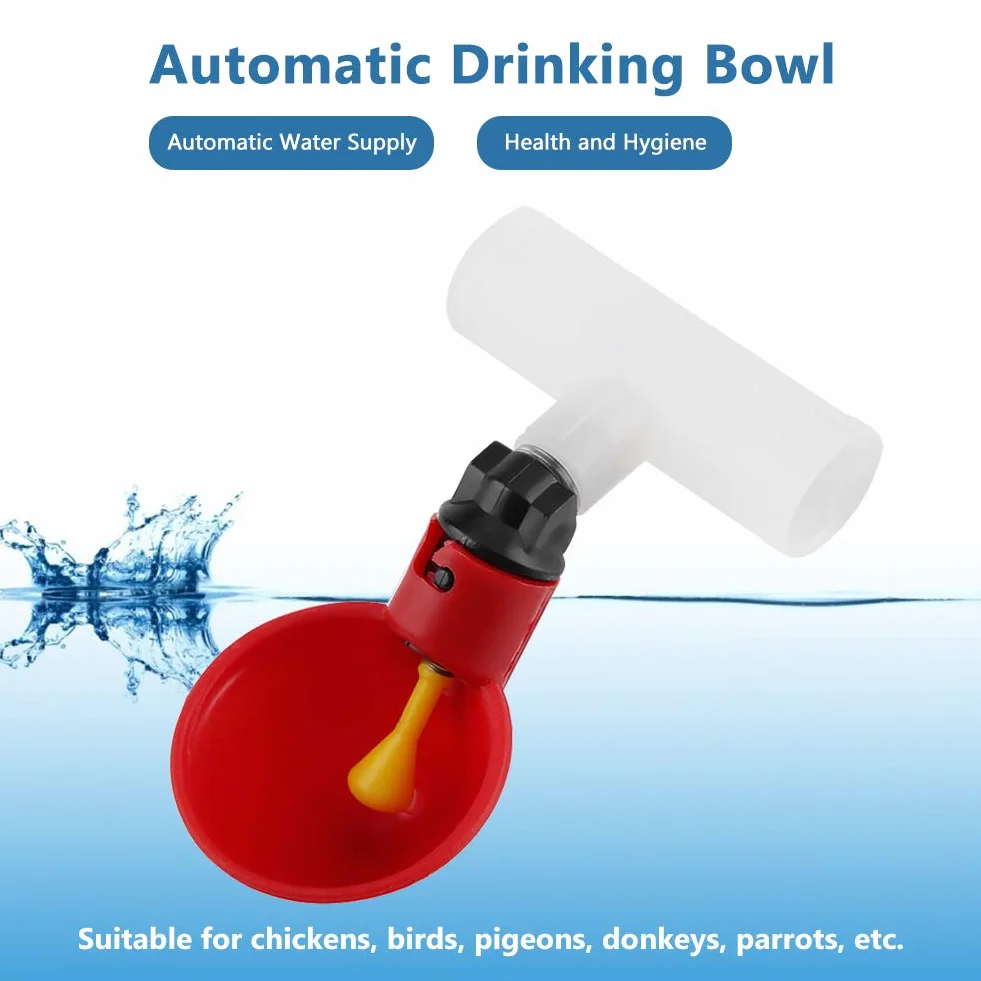 5 sztuk automatyczne plastikowe kubki do picia kurczaka poidełko do drobiu dozownik do wody kubki miski poidło do wody narzędzie dla ptaka przepiórka gołąb kurczak kura (20mm rura)