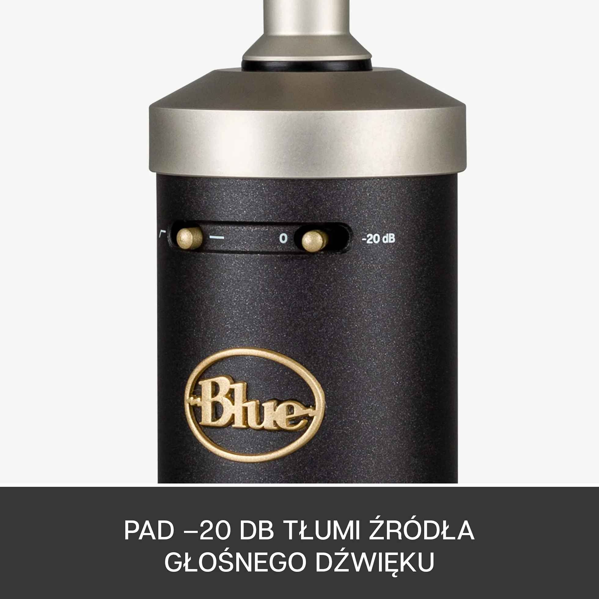 Blue Baby Bottle SL XLR Mikrofon Pojemnościowy Kardioidalny do Pro Gamingu, Nagrywania, Streamingu, Podcastów, Shockmount, Filtr Górnoprzepustowy, Ciepły Dźwięk Vintage, Ochronne Etui - Czarny