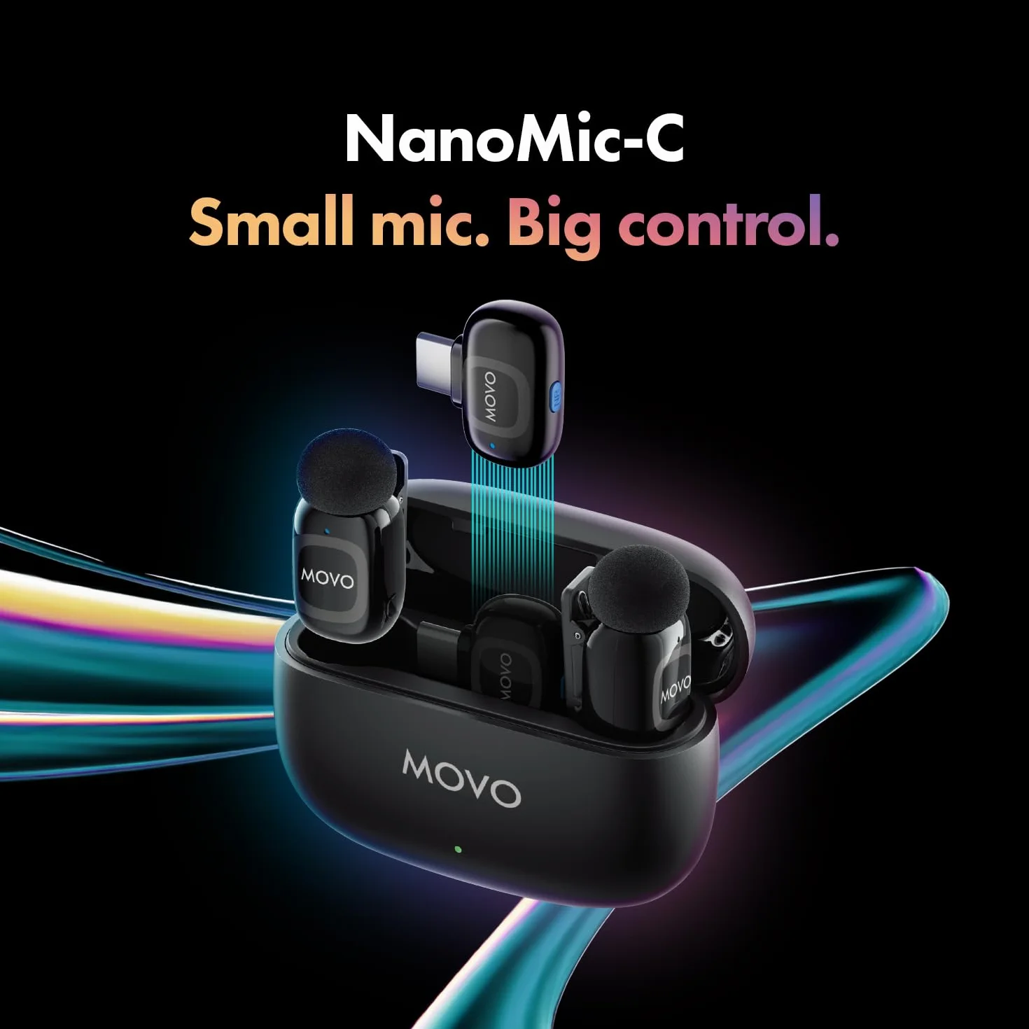 Movo NanoMic Dual USB-C bezprzewodowy mikrofon do iPhone 15/16+, Android, iPad Pro i laptopów – idealny do vlogowania i TikTok