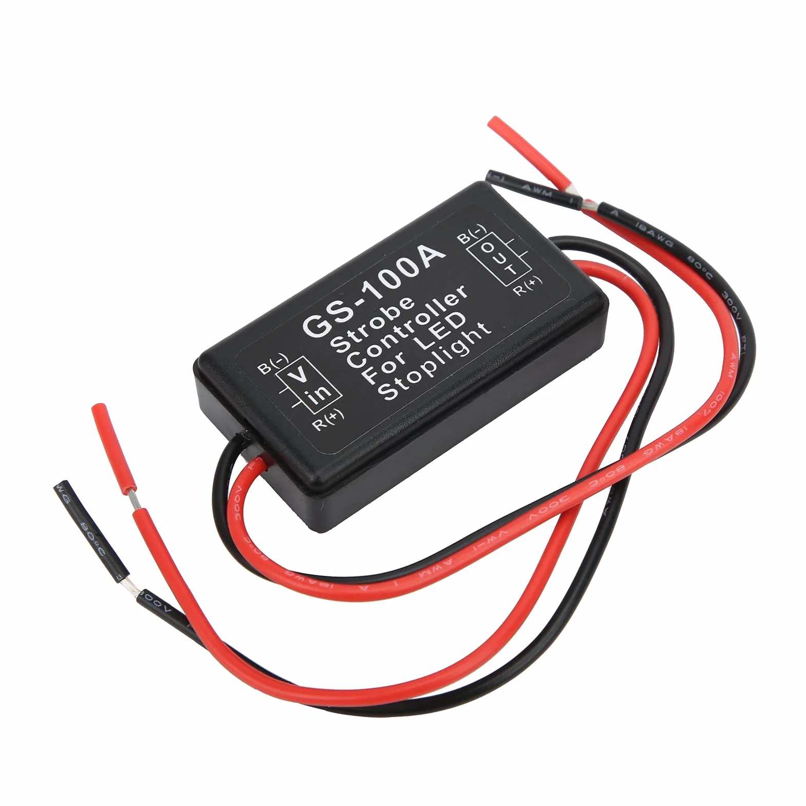 Sterownik Stroboskopu Światła Hamowania Plastikowy Moduł Sterowania Lampą Błyskową LED GS-100A 12-24VDC