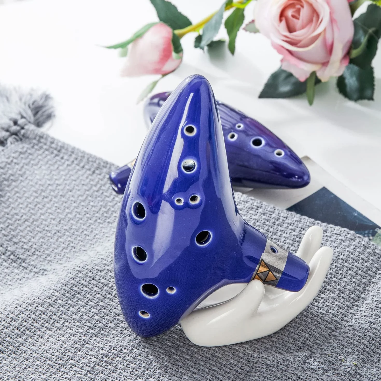 GERUI Zelda Ocarina, 12 utworów, legenda Zelda z czasów, Alto C Triforce Link-Cosplay ceramiczna replika