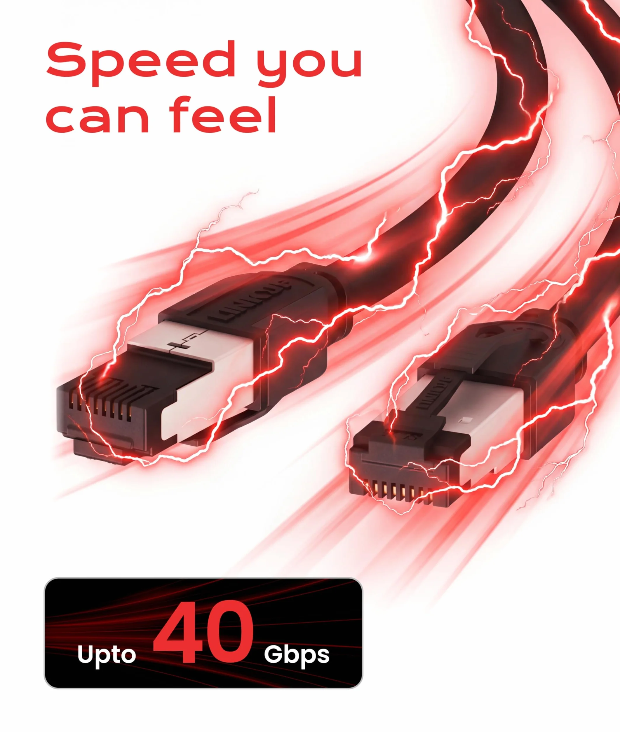 LINKUP Kabel krosowy Ethernet Cat8 z certyfikatem 40 Gb/s, podwójnie ekranowany, 2000 MHz (2 GHz) Cat8.1 Future Proof LAN przewody kompatybilne z Cat7A, Cat7, Cat6A, sieciami 25G, 10G, 1G, czarny, 0,9