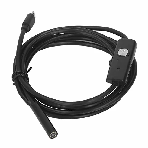 Kamera Inspekcyjna, Endoskop Przemysłowy USB, Kąt Widzenia 70° z 6 Diodami LED, Kamera Inspekcyjna do Rur z sondą 7 Mm, Piksel 0.3 MP, IP67, Boroskopy (1M)