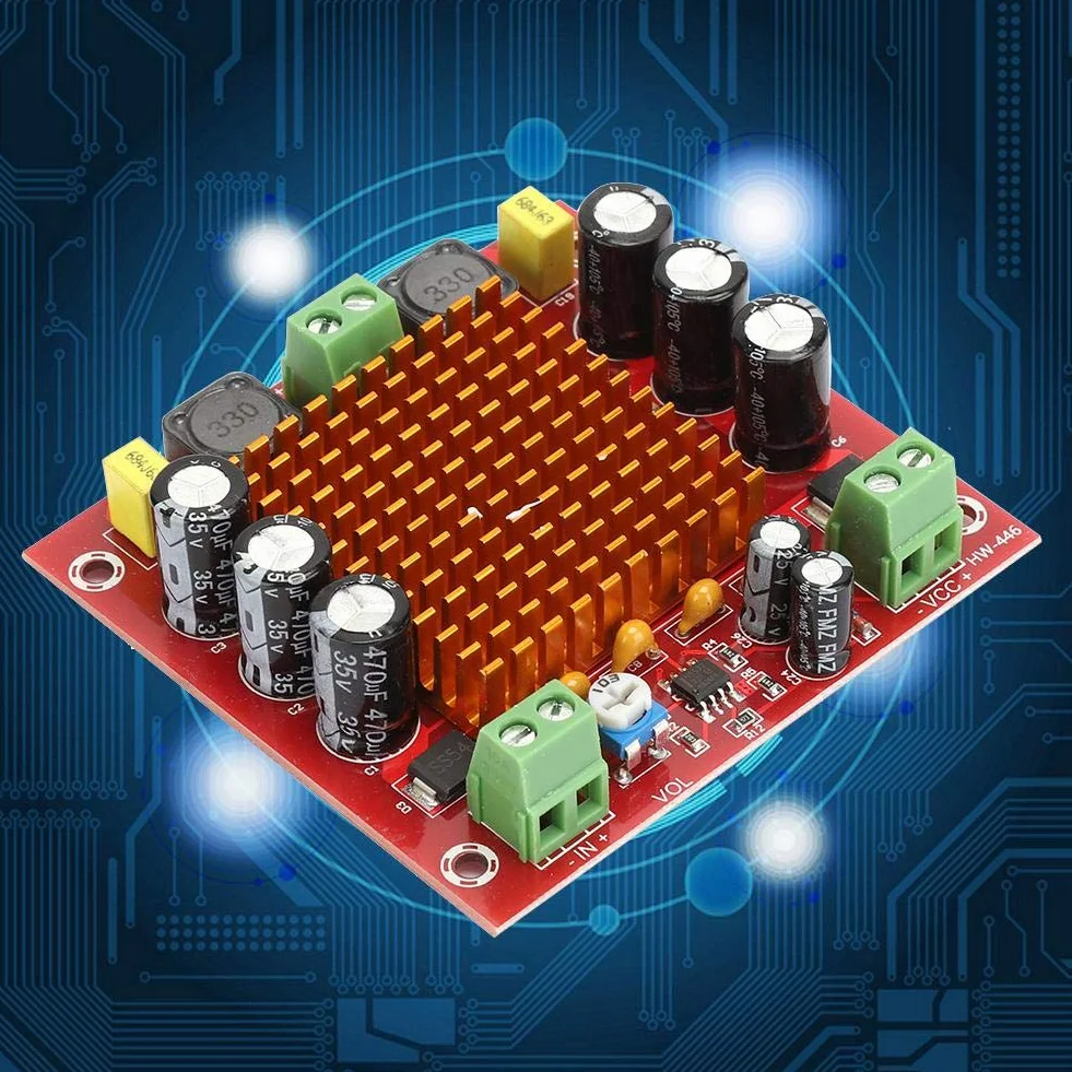 Wendry Płytka wzmacniacza, HW-446, jednokierunkowa płytka wzmacniacza 150 W, cyfrowa płyta wzmacniacza audio z chipem TPA3116DA, wytrzymała i trwała