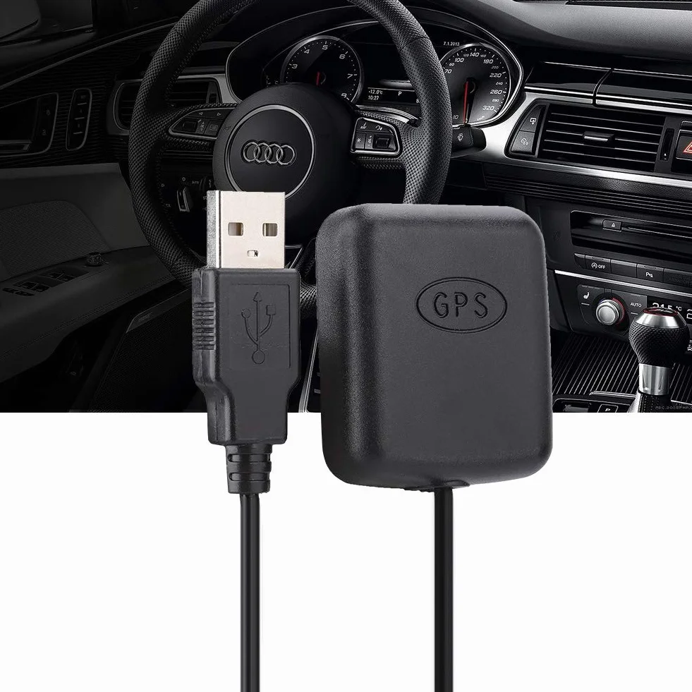 Samochodowa antena GPS, / 9,84 ft materiał ABS wielofunkcyjny 2 w 1 samochodowy adapter powietrza GPS do samochodu magnetyczna podstawa z kablem RG174 3 metry interfejs USB