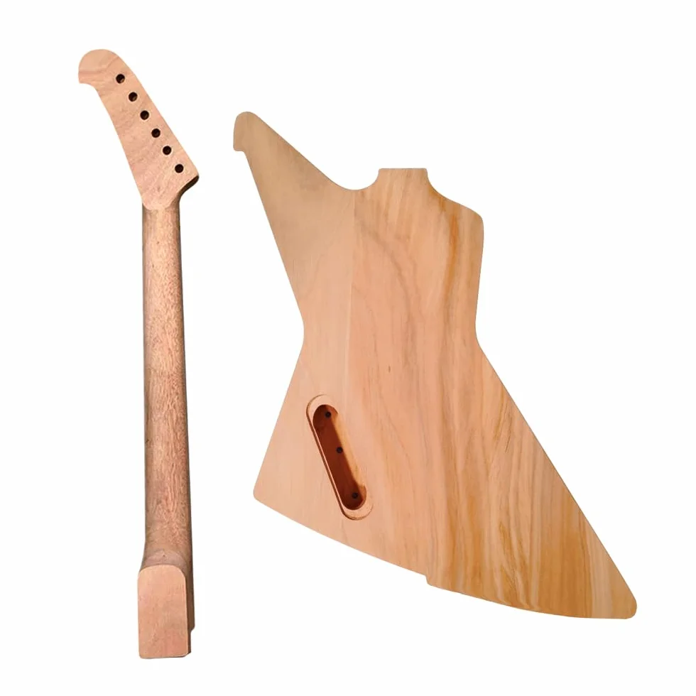 Zestaw gitarowy mahoniowy korpus szyja 22 progi 63 cm głowica bananowa Dot Inlay Set in Heel