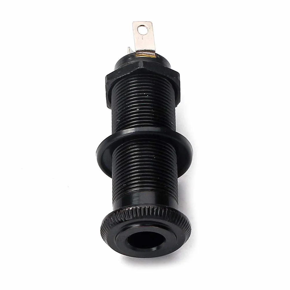 Alnicov Stereo miedziana gitara basowa 1/4" cylindryczna wtyczka wyjściowa z 4-pinowym gniazdem stereo lub mono czarny nikiel