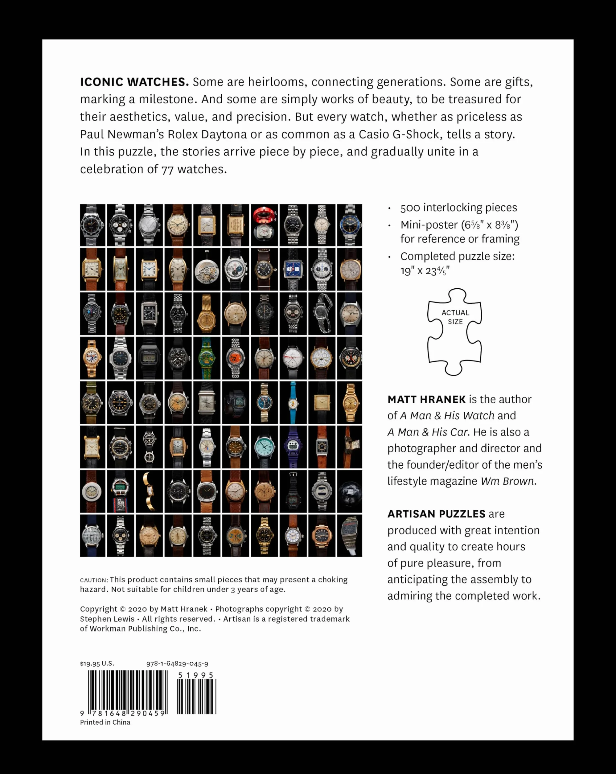 Iconic Watches 500-Piece Puzzle /anglais