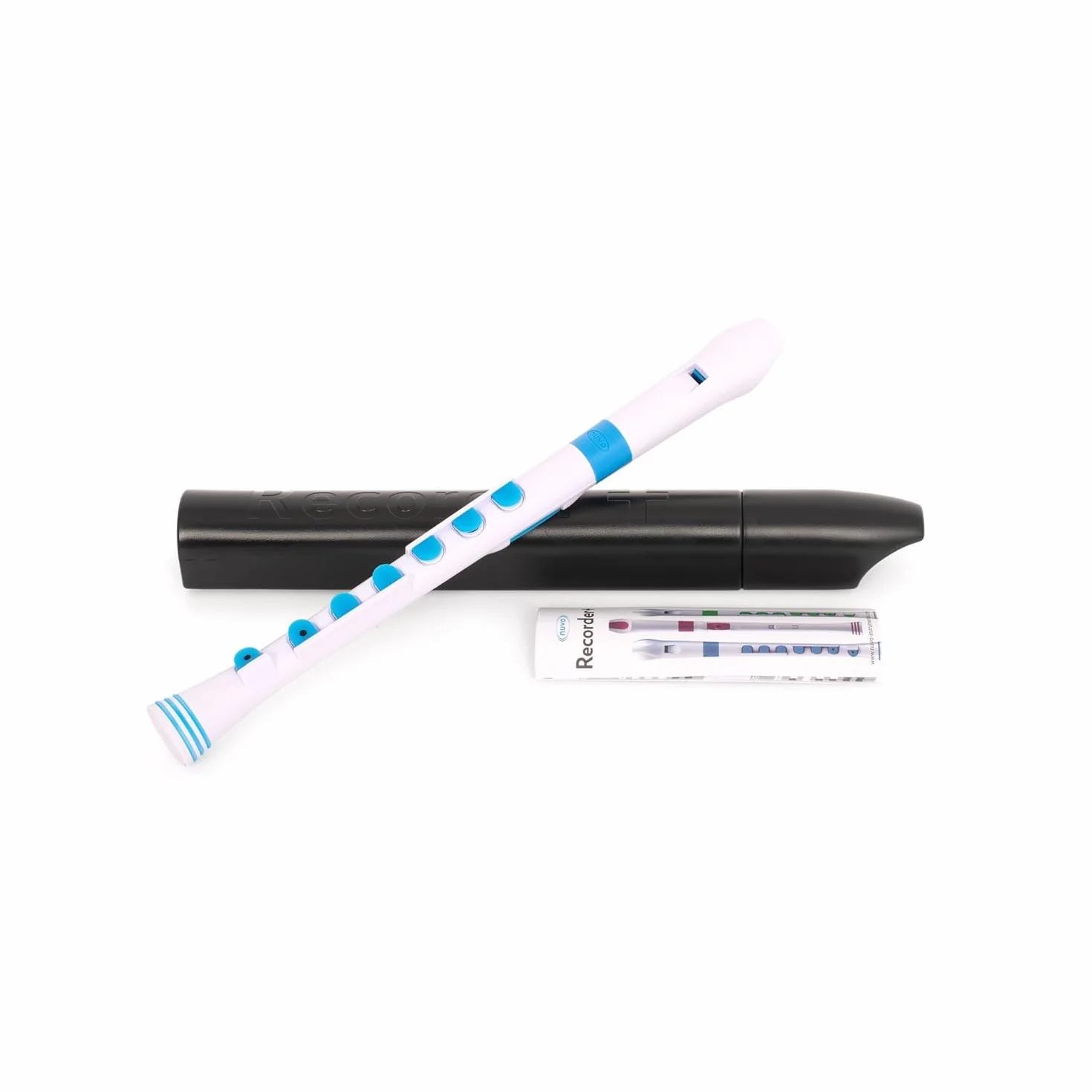 Nuvo N320RDWBL Recorder Plus z niebieskim wykończeniem, biały