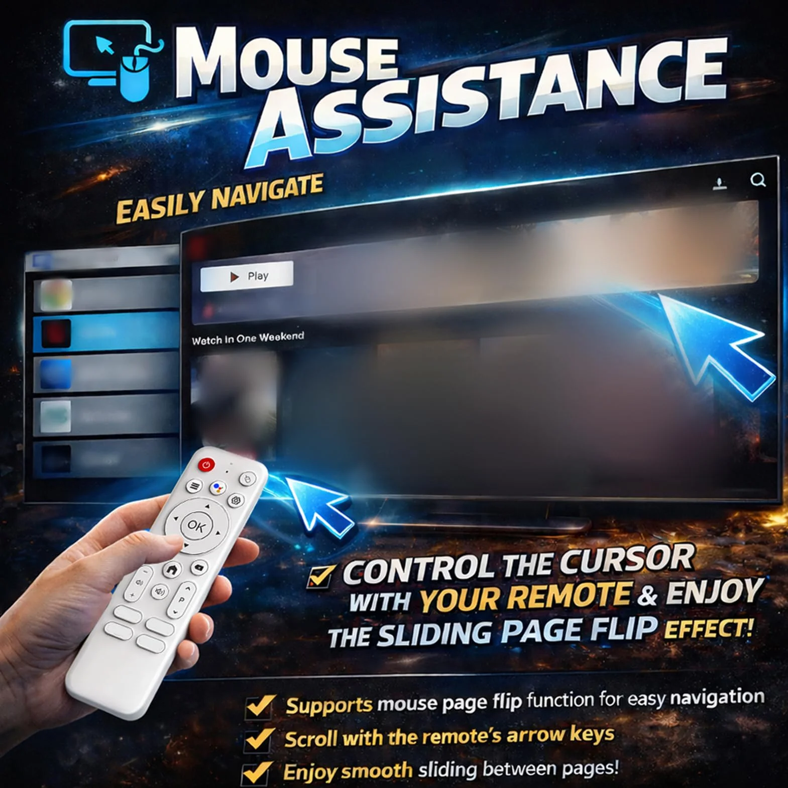 PUSOKEI TV Box Android 14.0, Smart TV Box ze Zdalnym Dostępem Głosowym, 2 GB RAM 16 GB ROM, 2,4G/5G WiFi, Dostęp do Wszystkich Stron Internetowych z Filmami, Urządzenie do Strumie