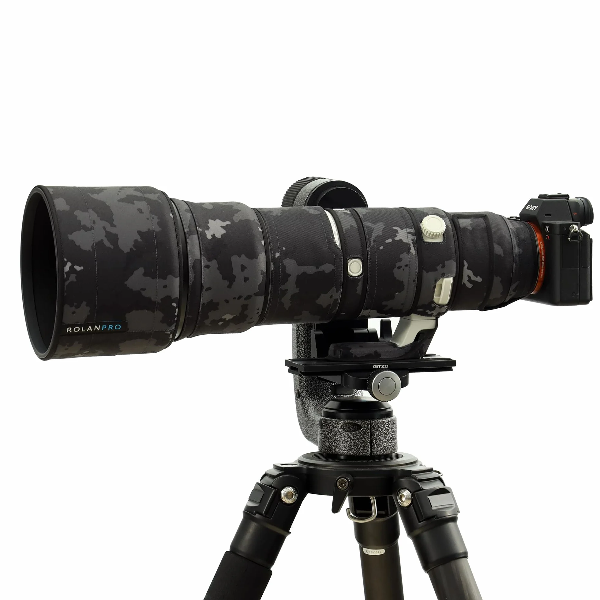 Rolanpro Osłona obiektywu do Sony FE 400-800 mm F6.3-8 G OSS osłona obiektywu - ochrona obiektywu aparatu-SEL400800G osłona przeciwdeszczowa obiektywu pokrowiec ochronny na obiektyw-#18 czarny moro