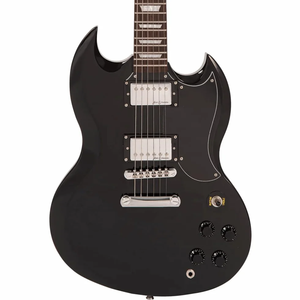 VINTAGE V69 COASTER SERIES GITARA ELEKTRYCZNA - CZARNA BŁYSZCZĄCA