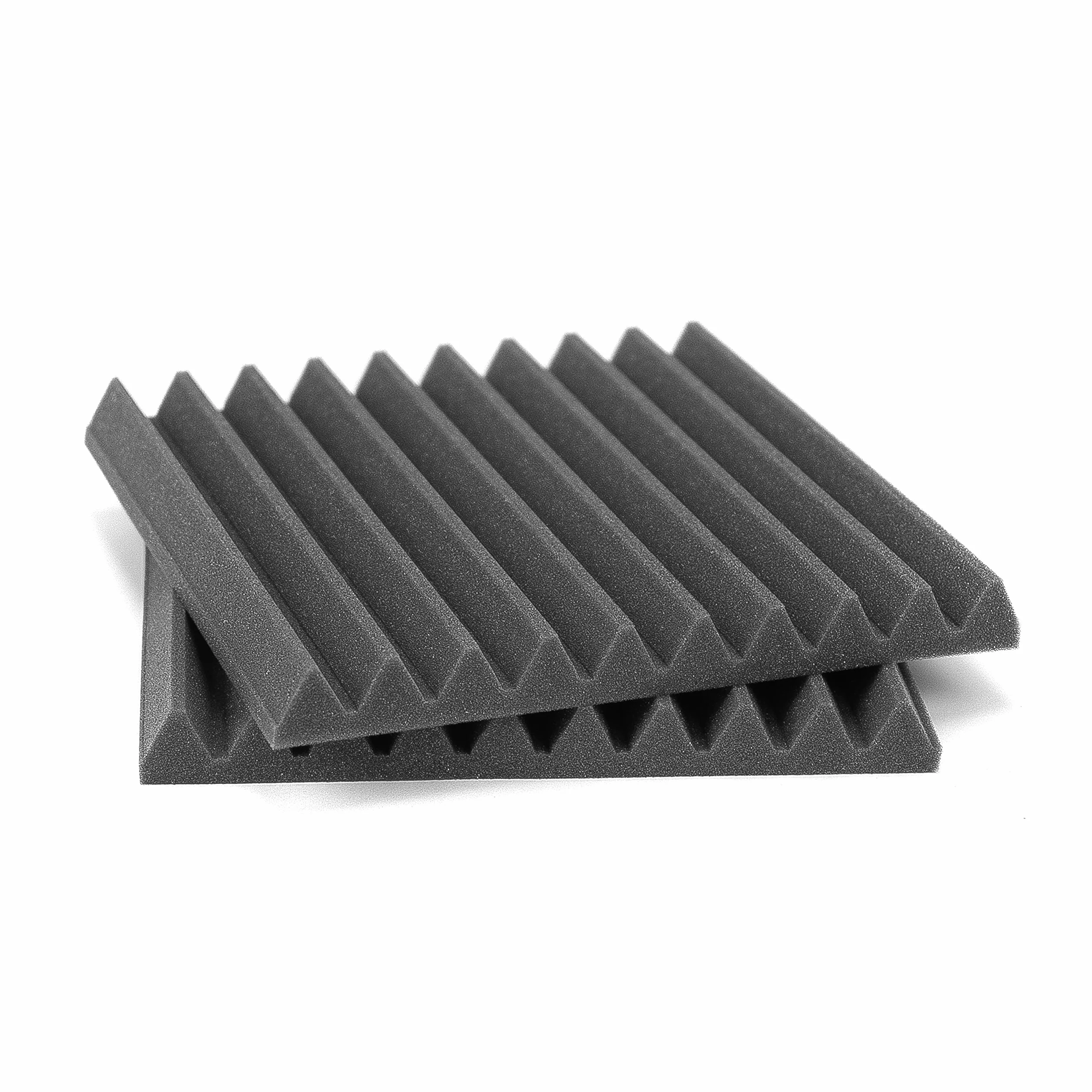 ACOUSPANEL płyta piankowa, pianka akustyczna, 12 paneli akustycznych, 30 x 30 x 3 cm, płyty ścienne z pianki dźwiękowej, niekompresowane próżniowo, antracytowo-szare