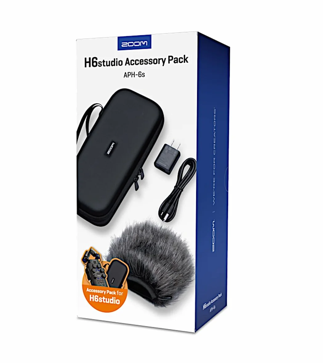 ZOOM APH-6st Zestaw akcesoriów do rejestratora mobilnego H6studio – wyściełane etui, osłona przeciwwiatrowa z sztucznego futra i zasilacz USB-C do mobilnych nagrań audio w studyjnej jakości