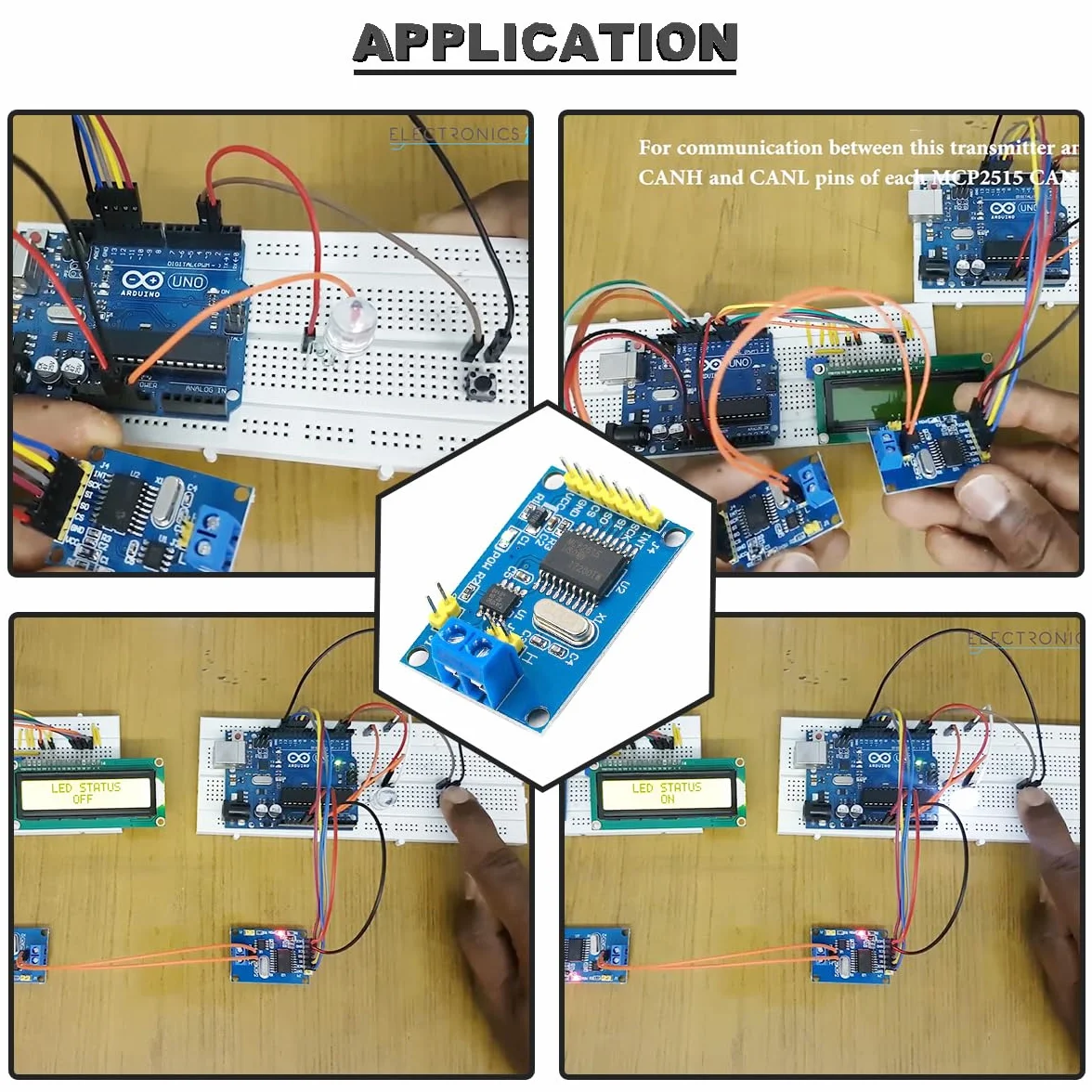 2 szt. Moduł magistrali CAN Bus MCP2515 TJA1050 SPI moduł odbiornika Kontroler Interfejs z kablem dla Arduino dla 51 dla MCU dla Arm Development Board