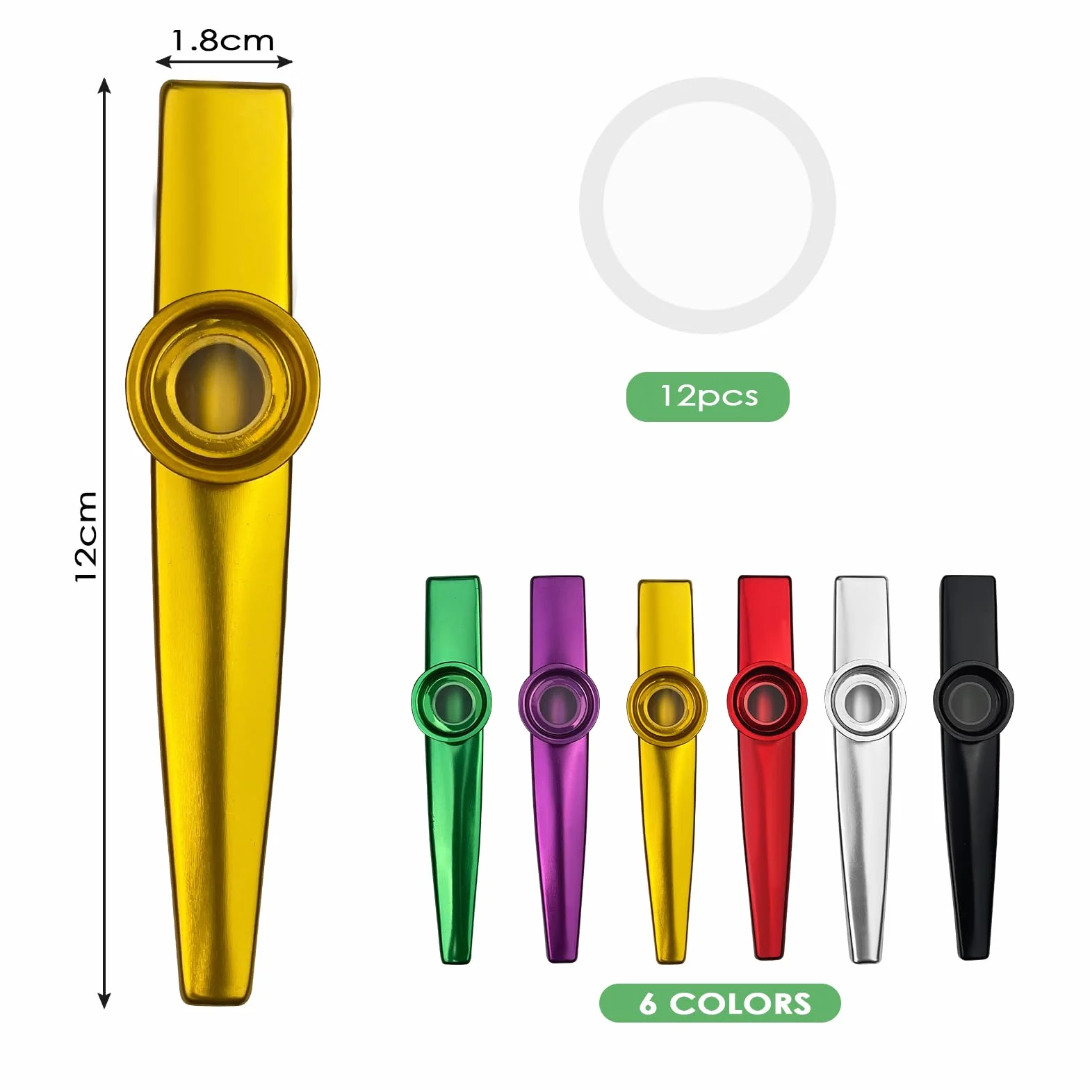Metal Kazoo instrument perkusyjny 2 sztuk