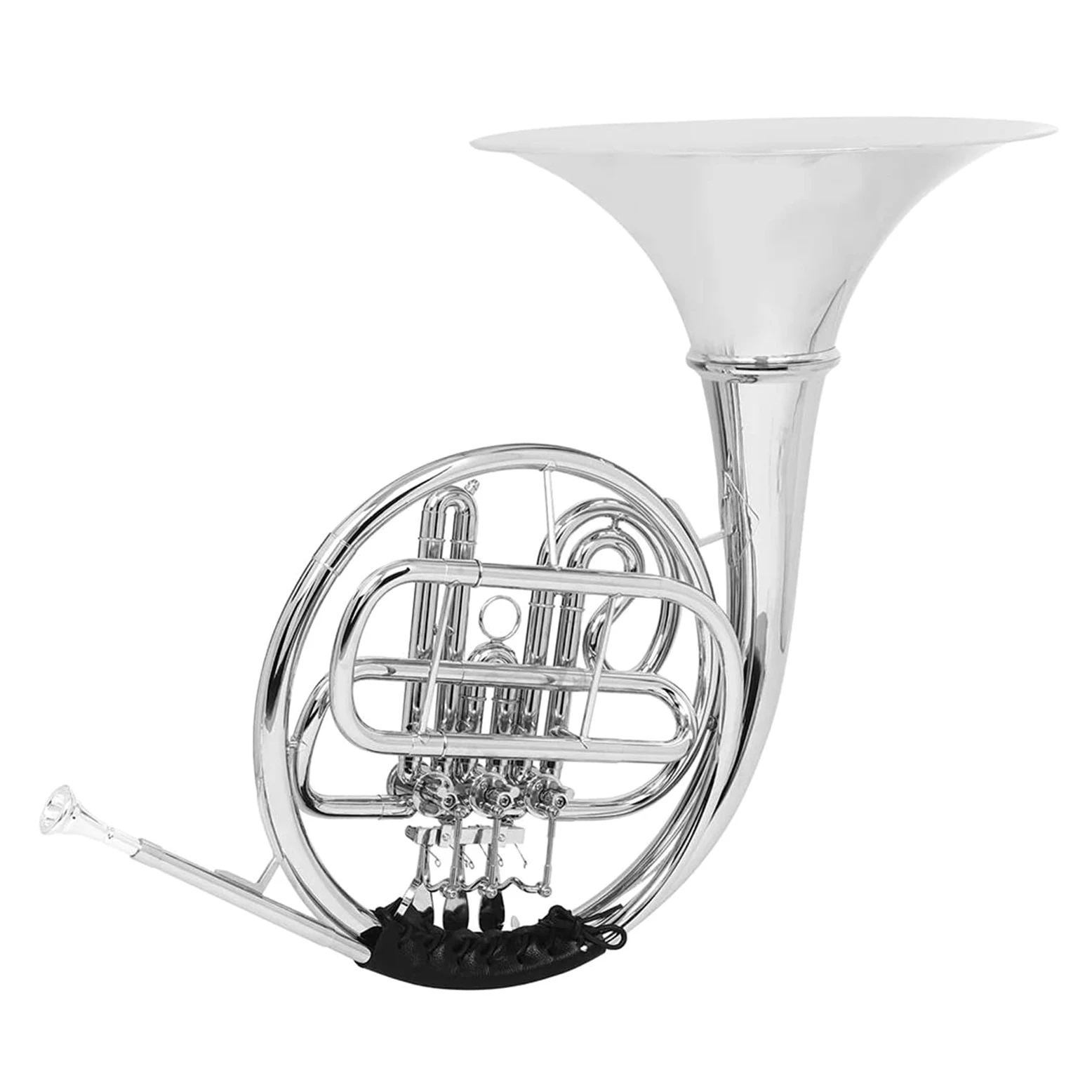 3 Klucze Srebrzony Róg Francuski Bb Dzielony Podwójny Rząd Mosiężny Instrument Muzyczny Z Akcesoriami