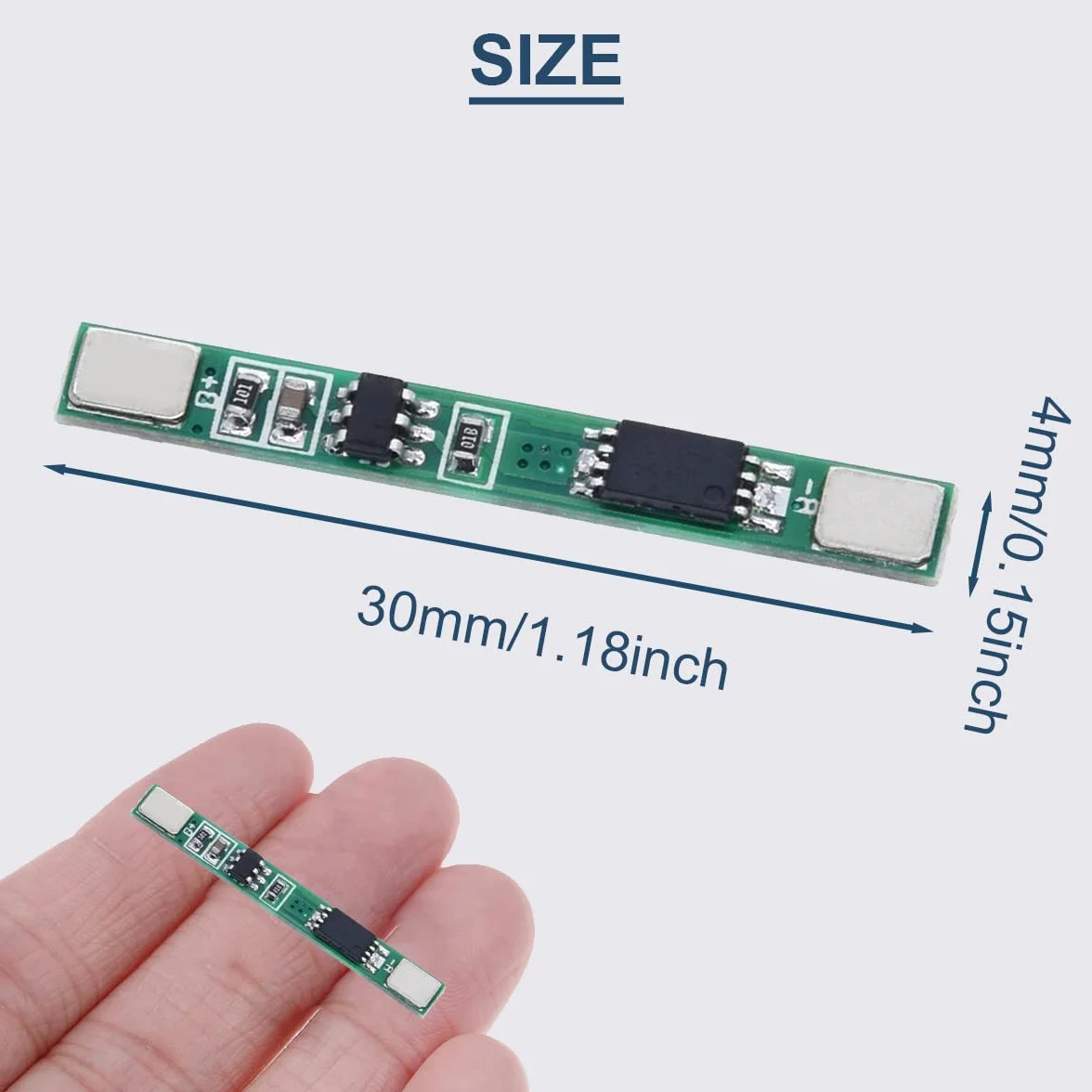 10 sztuk 1S 3,7 V 3 A bateria litowa płyta ochronna BMS PCB płytka ochronna 18650 moduł ładowania do akumulatora litowo-jonowego z paskami niklowymi
