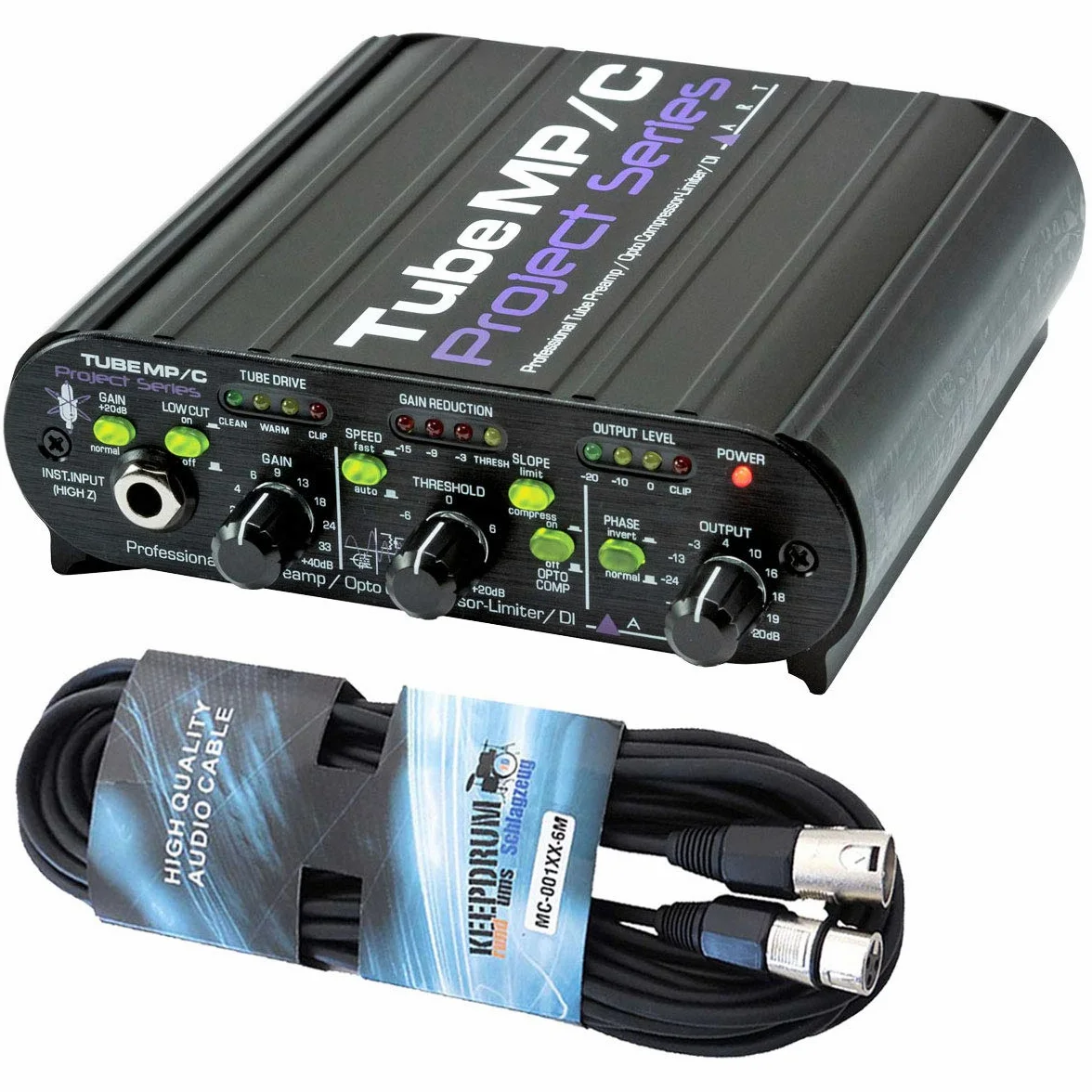 ART Tube MP/C przedwzmacniacz mikrofonowy z kompresorem + keepdrum kabel XLR 6 m